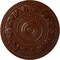 Ekena Millwork Rose Ceiling Medallion (Canopies up to 13 1/2"), 33 7/8"OD x 2 3/8"P, Burnished Mahogany Crackle CM33ROBMC - alternate 1